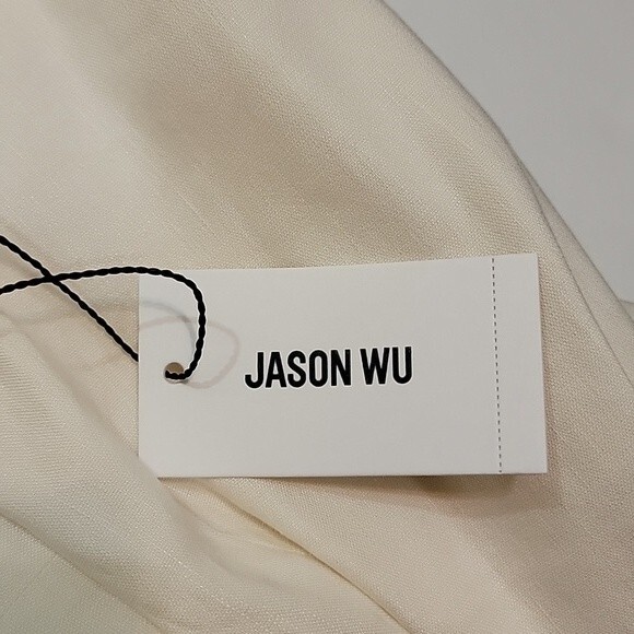 JASON WU Linen Off White Blazer size L - Picture 8 of 9